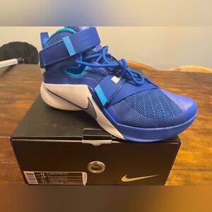 Nike LeBron Soldier 9 TB Game Royal Shoes Mens Sz 12 Blue White Basketball